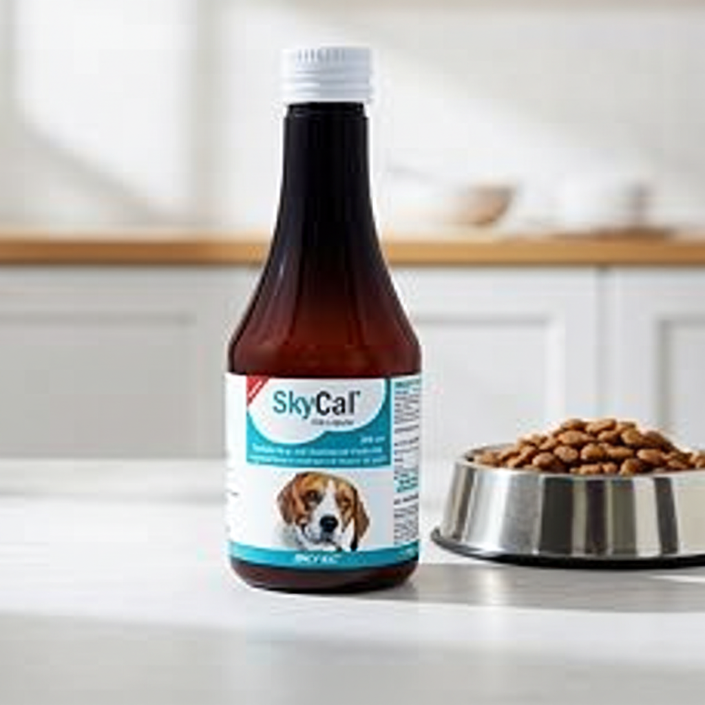 Skyec Skycal DS Pet Syrup 200ML â€“ Calcium & Vitamin Supplement for Dogs & Cats, Strong Bones, Growth & Immunity Support