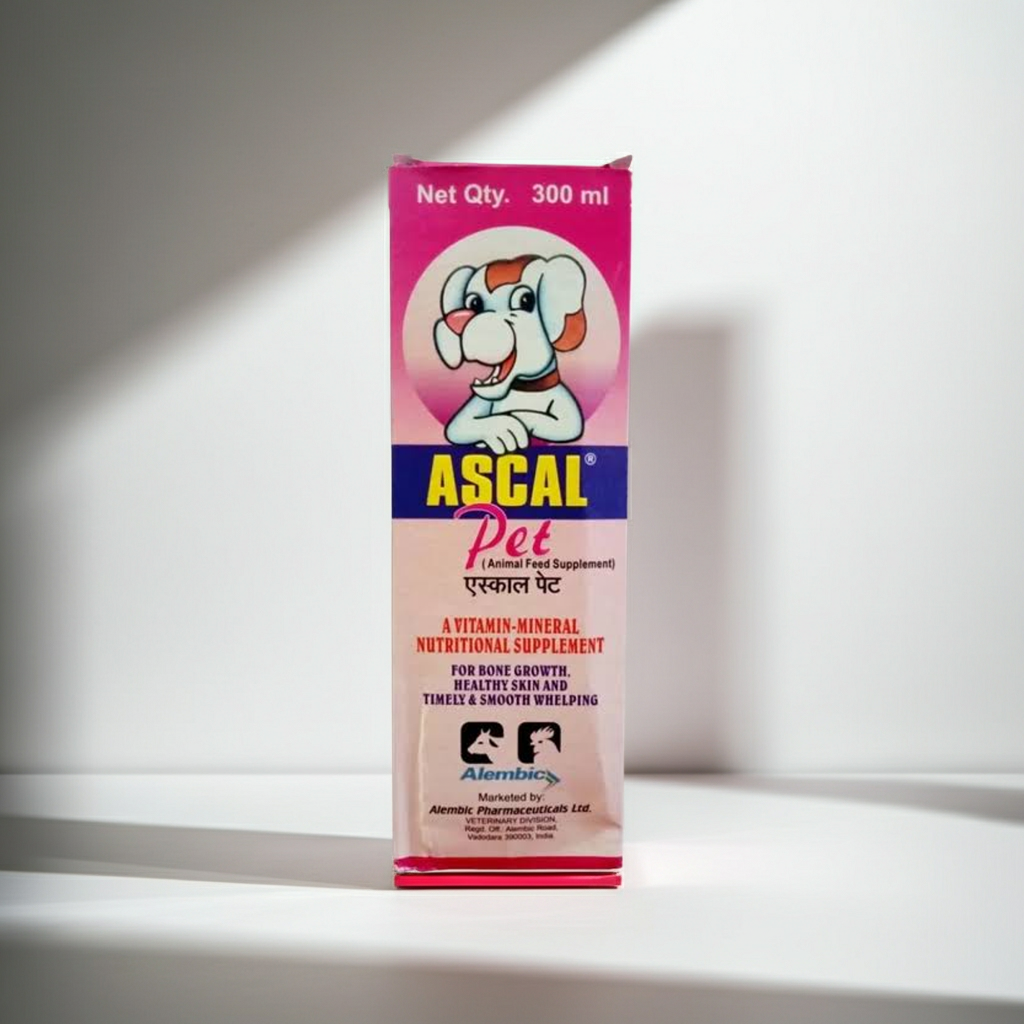 Alembic Ascal Pet Syrup â€“ Calcium Tonic for Pets | Supports Strong Bones, Growth & Immunity