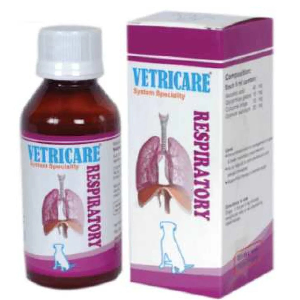 Vetrina Vetricare Respiratory Syrup for Dogs & Cats (100ml) | Natural Cough Relief, Breathing Support & Immunity Booster for Pets