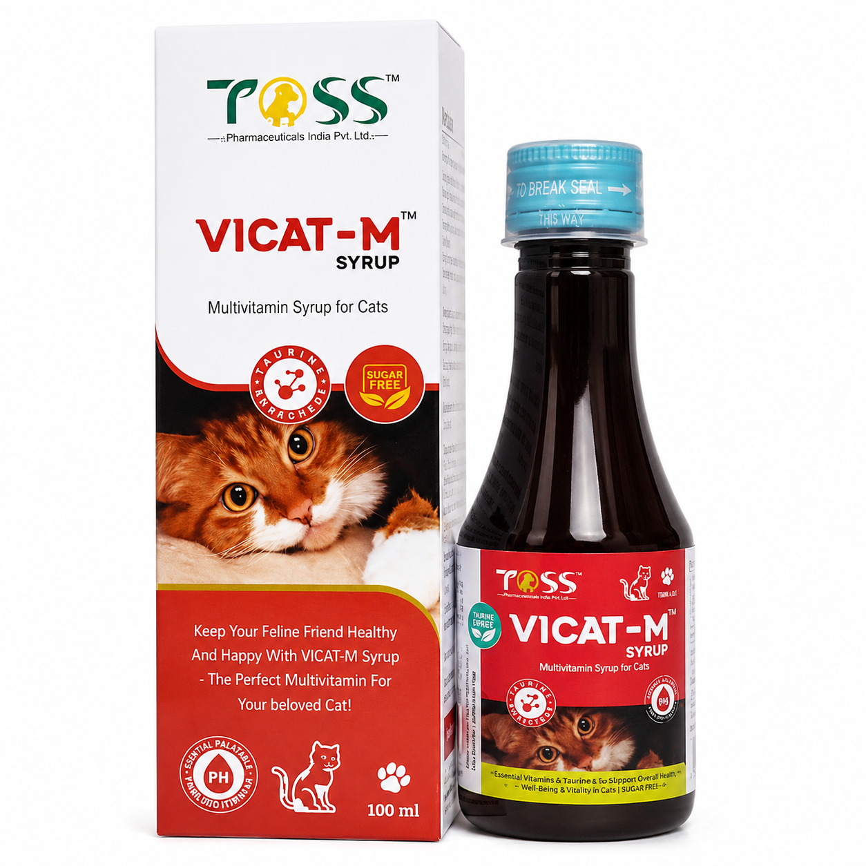 Toss VICAT-M Veterinary Multivitamin & Mineral Supplement for Cats