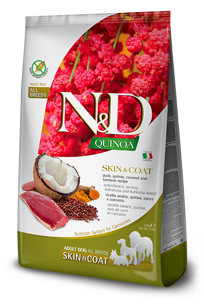 Farmina N&D Quinoa Skin & Coat Duck Adult All Breeds Food