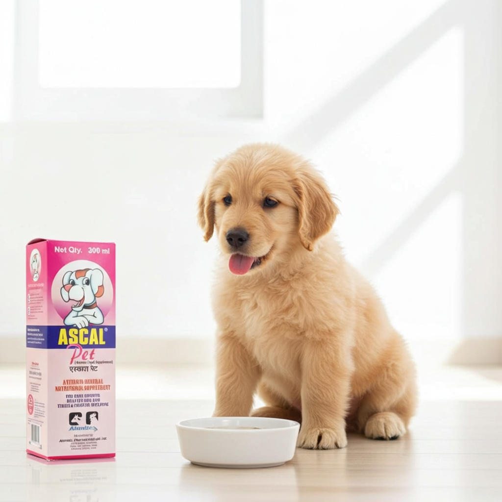 Alembic Ascal Pet Syrup â€“ Calcium Tonic for Pets | Supports Strong Bones, Growth & Immunity