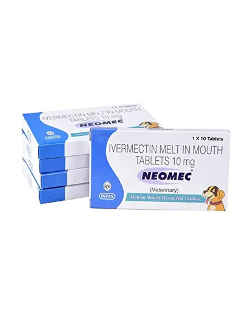 Intas Neomec (Ivermectin) 10mg Tablets for Dogs â€“ Anti-Parasitic & Deworming Treatment