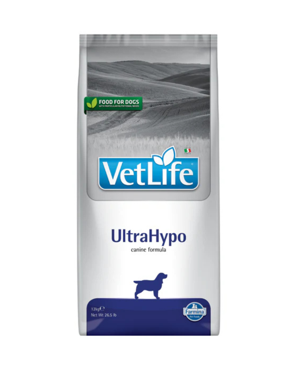 Farmina Vet Life UltraHypo Canine Formula Adult Dry Dog Food | Hypoallergenic, Hydrolysed Protein for Sensitive Skin & Stomach | Veterinary Diet for Food Intolerance