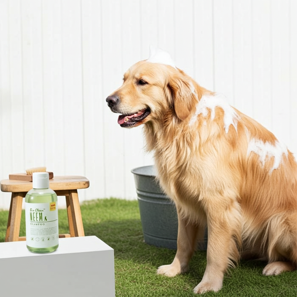 Bio Clean 200ml Neem Shampoo for Dogs â€“ Herbal Tick & Flea Control, Anti-Bacterial Pet Wash