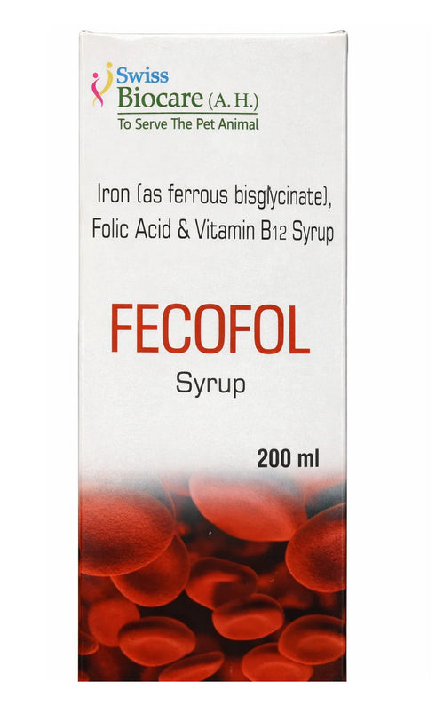 Corise Fecofol Syrup for Dogs & Cats â€“ Iron, Folic Acid & Vitamin B12 Supplement