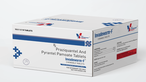 Drools Invadeworm-F Deworming Tablets for Dogs â€“ Broad Spectrum Worm Treatment -  Upto 4 kg