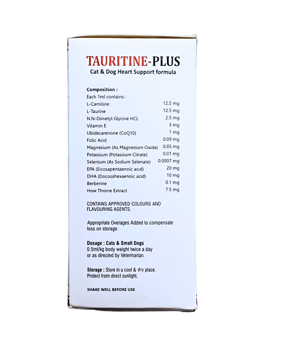 Oriheal Tauritine Plus Drops Heart Support Fomula for Cats & Dogs