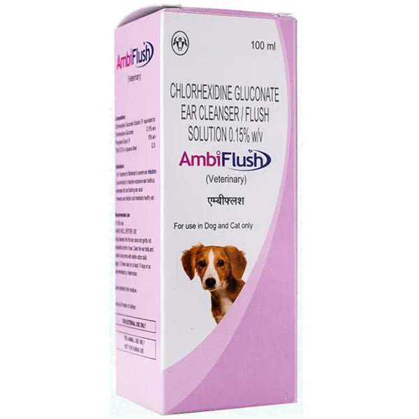 Intas Ambiflush Veterinary Ear Cleanser 100ml for Dogs and Cats
