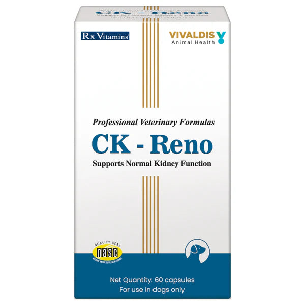 Vivaldis CK Reno Supplement for Dogs | Renal Support Formula for Kidney Health & Urinary Function | 60 Tablets
