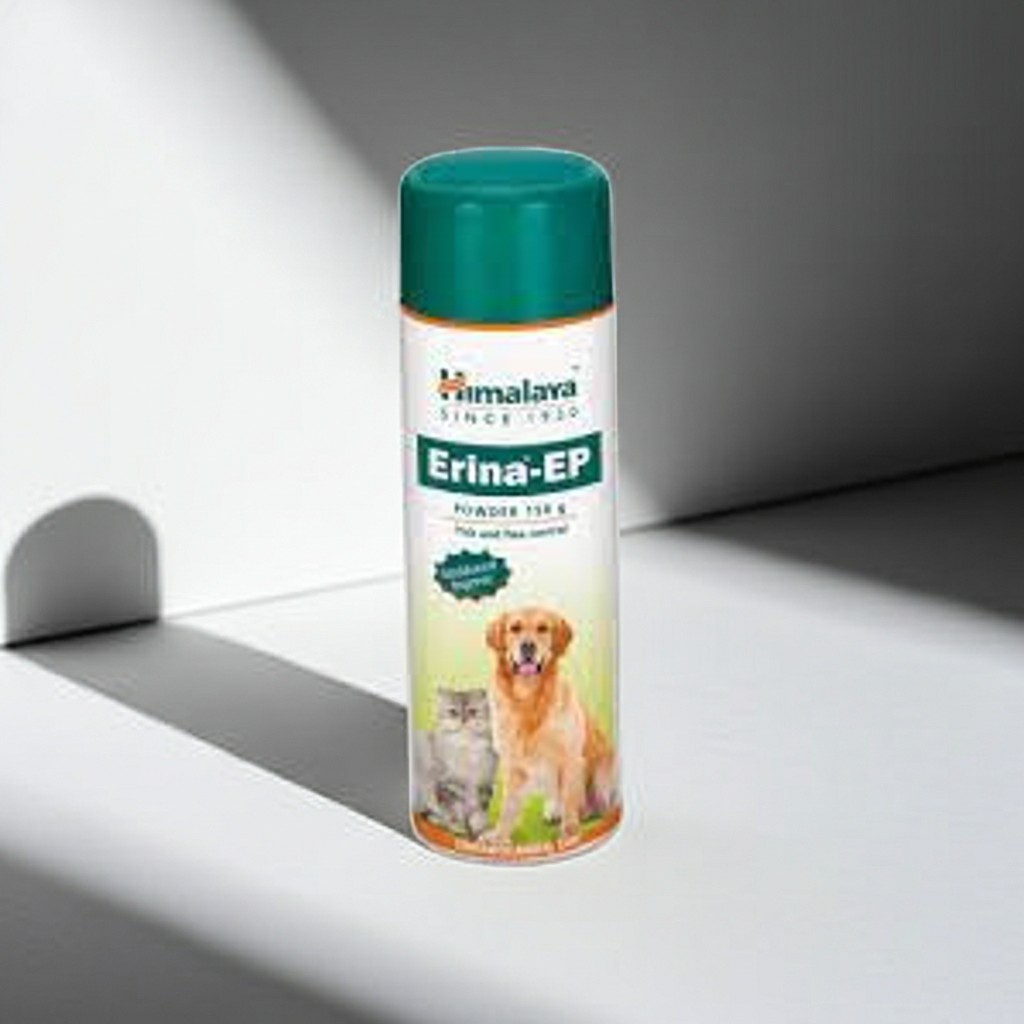 Himalaya Erina-EP Powder for Dogs & Cats â€“ 150g | Anti-Tick, Flea & Mite Control | Natural Pet Skin Care & Deodorizer