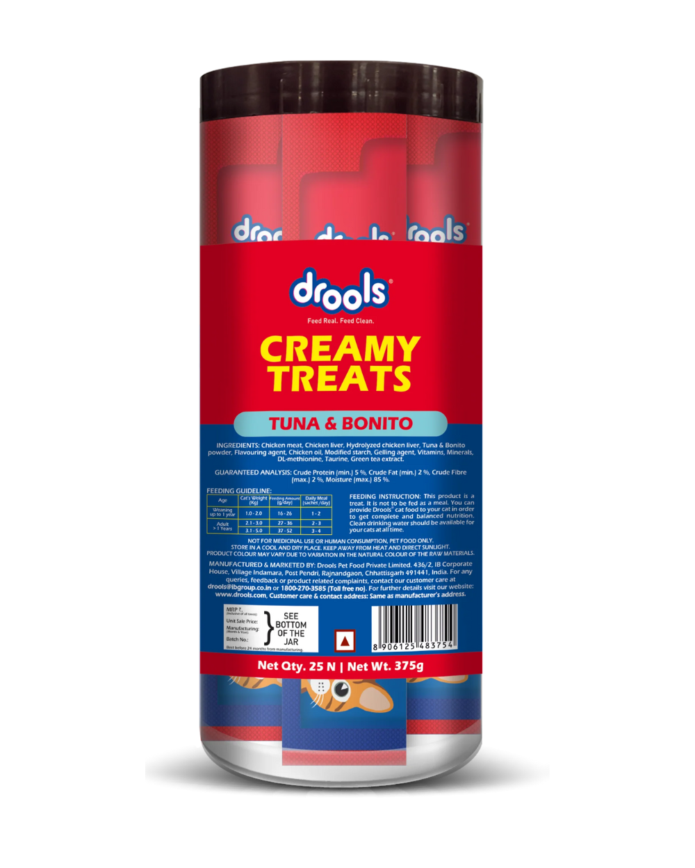 DROOLS CREAMY TREATS TUNA & BONITO 25PCS.