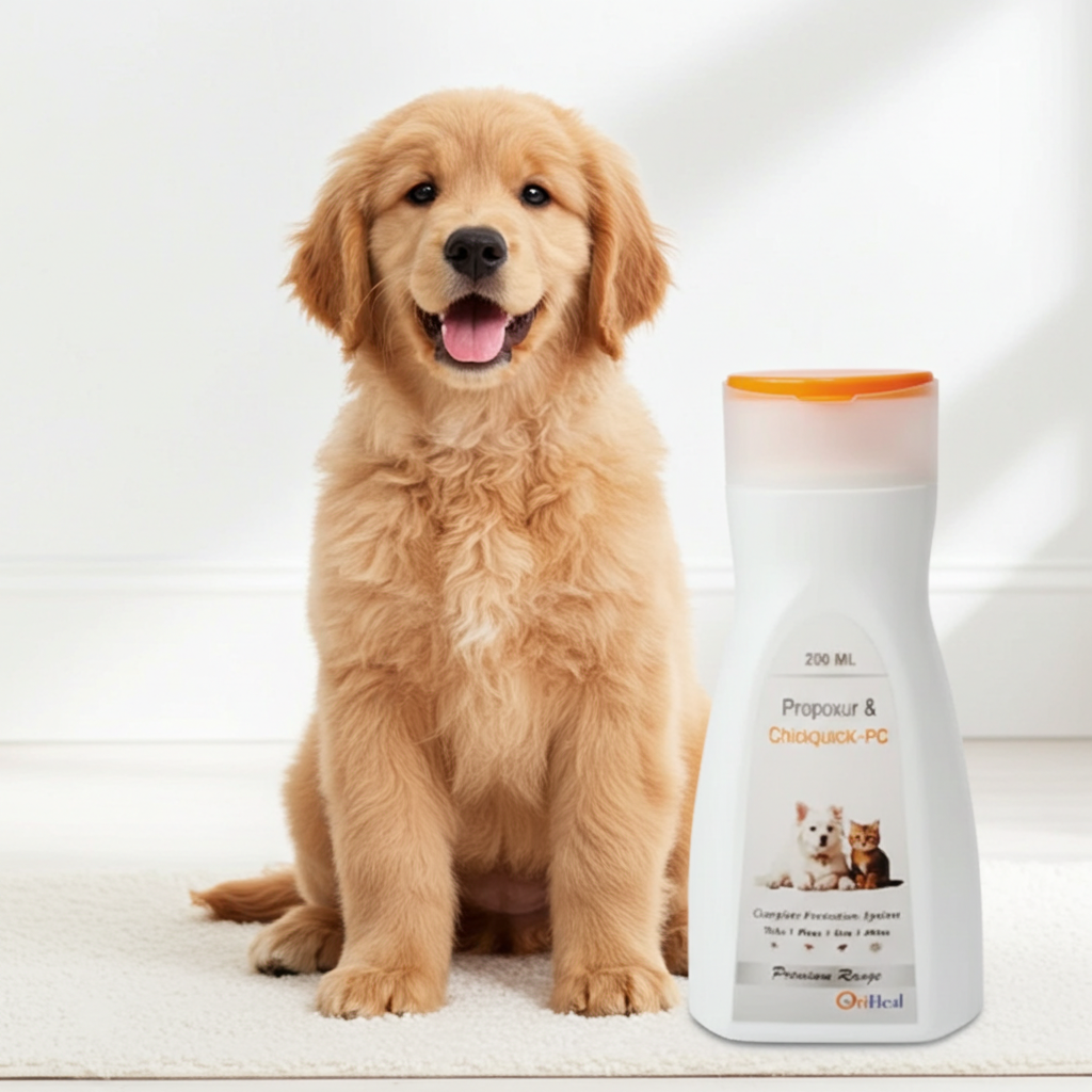 Oriheal Tick Quick PC (Propoxur & Chlorhexidine) Shampoo 200ml â€“ Medicated Anti-Tick & Antibacterial Pet Shampoo