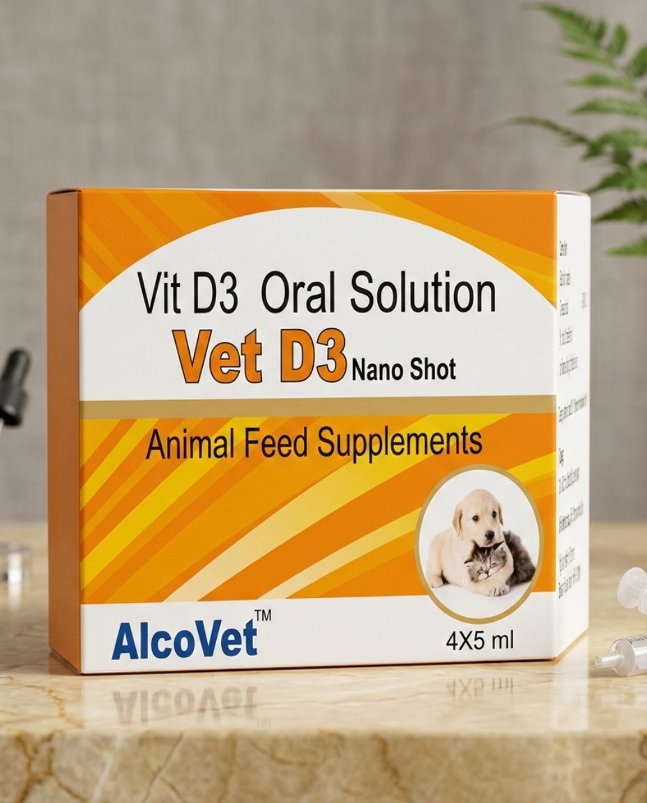 Alcovet Vet D3 Nanoshot 5ml Vitamin Supplement for Dogs & Cats