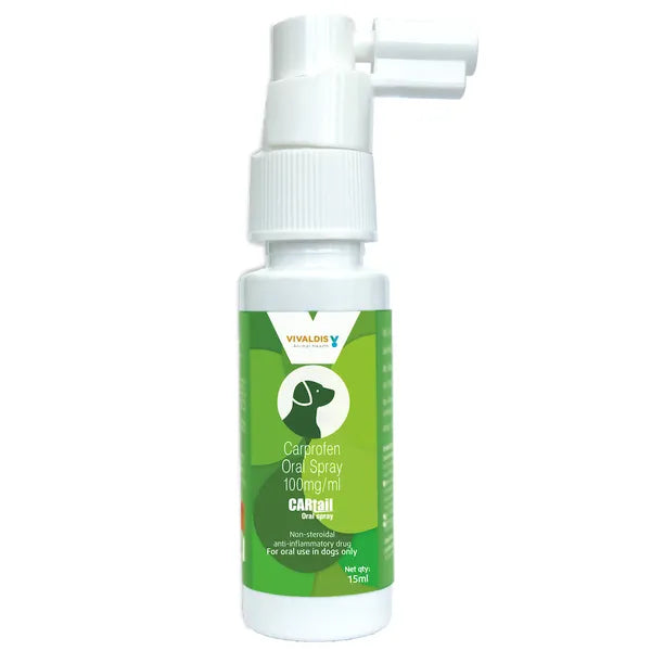 Vivaldis Cartail (Carprofen) Oral Spray for Dogs â€“ Fast Pain Relief & Anti-Inflammatory Dog Medicine, 15ml