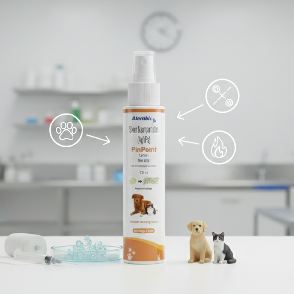 Alembic Pinpoint Spray 75ml for Dogs & Cats | Wound Healing & Antiseptic Spray