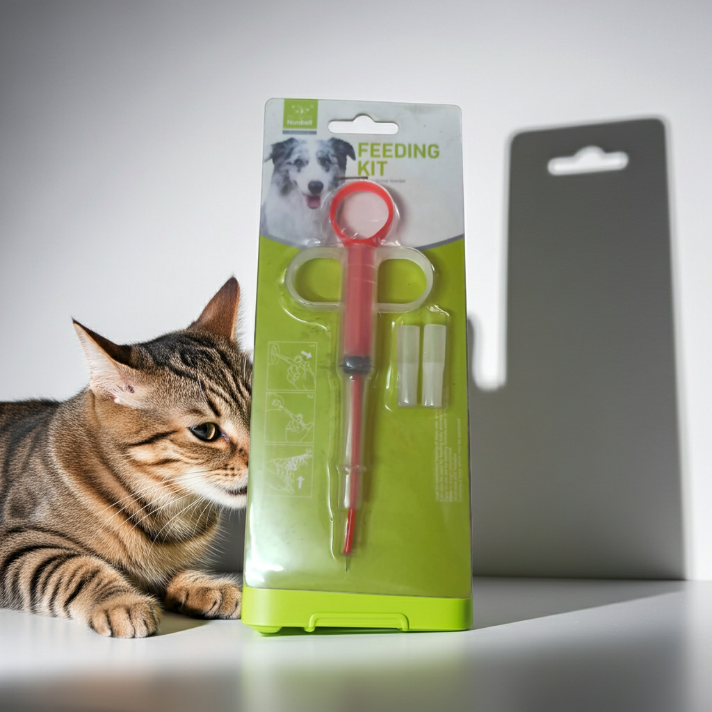 Nunbell Pet Medicine Feeder | Safe Oral Feeding Syringe Kit for Dogs, Cats, Puppies & Kittens