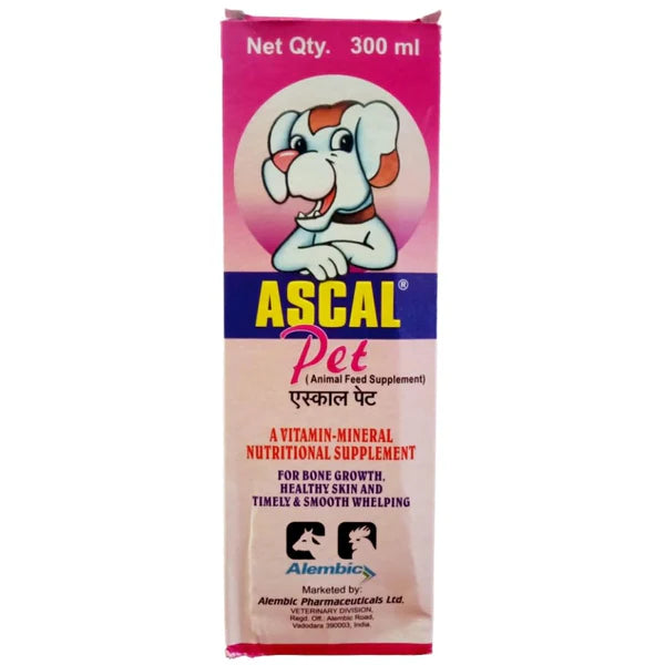 Alembic Ascal Pet Syrup â€“ Calcium Tonic for Pets | Supports Strong Bones, Growth & Immunity