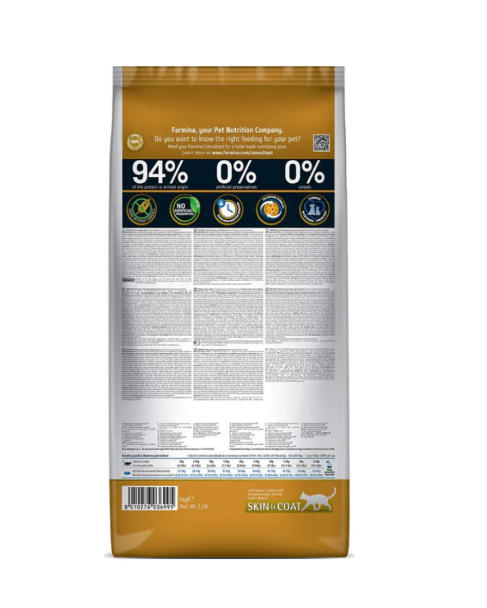 Farmina N&D Quinoa Quail Coconut & Turmeric Skin & Coat - Grain Free Adult Cat Dry Food