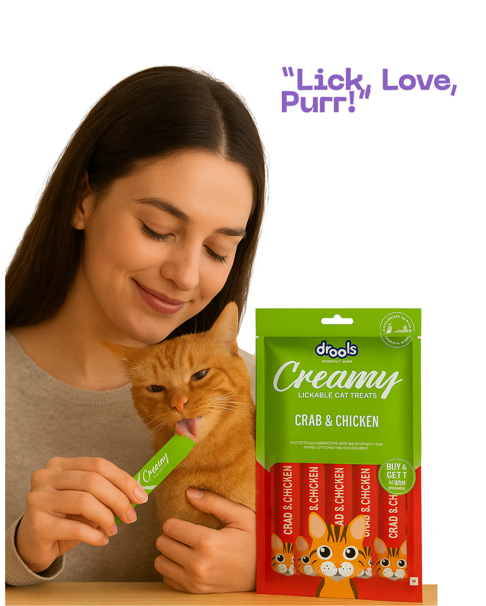 DROOLS CRAB & CHICKEN CREAMY CAT TREATS 75g