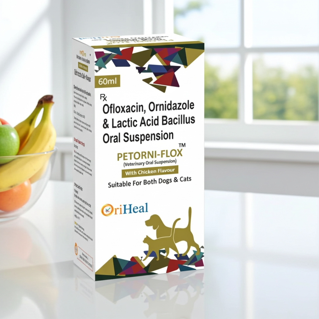 Oriheal Petorni Flox Oral Suspension for Dogs and Cats â€“ 60ml Pet Health Support Formula