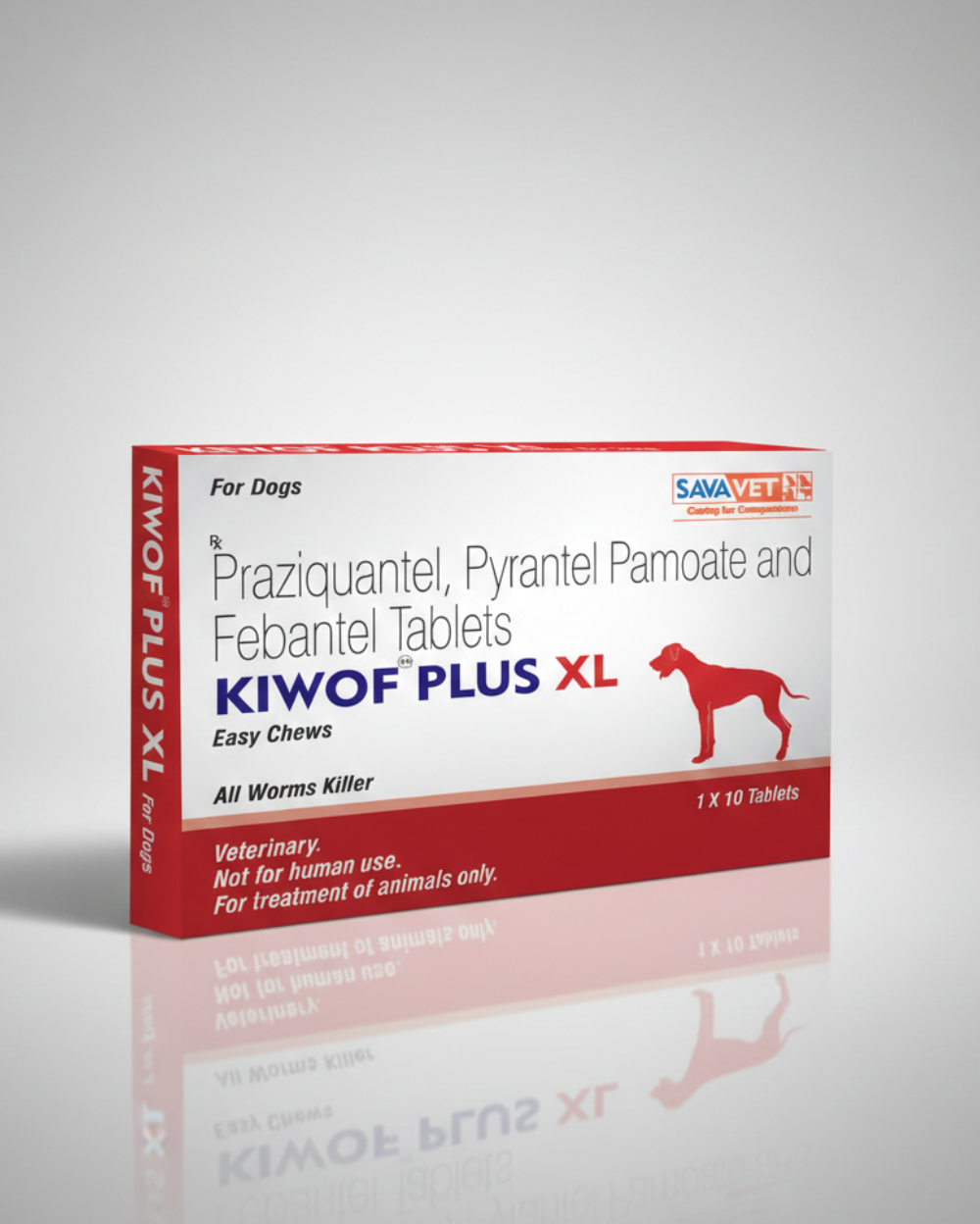 Savavet Kiwof Plus XL Dog Deworming Tablets â€“ Broad Spectrum Intestinal Worm Treatment for Large Dogs, Powerful Dog Dewormer, Pack of 10 Tablet