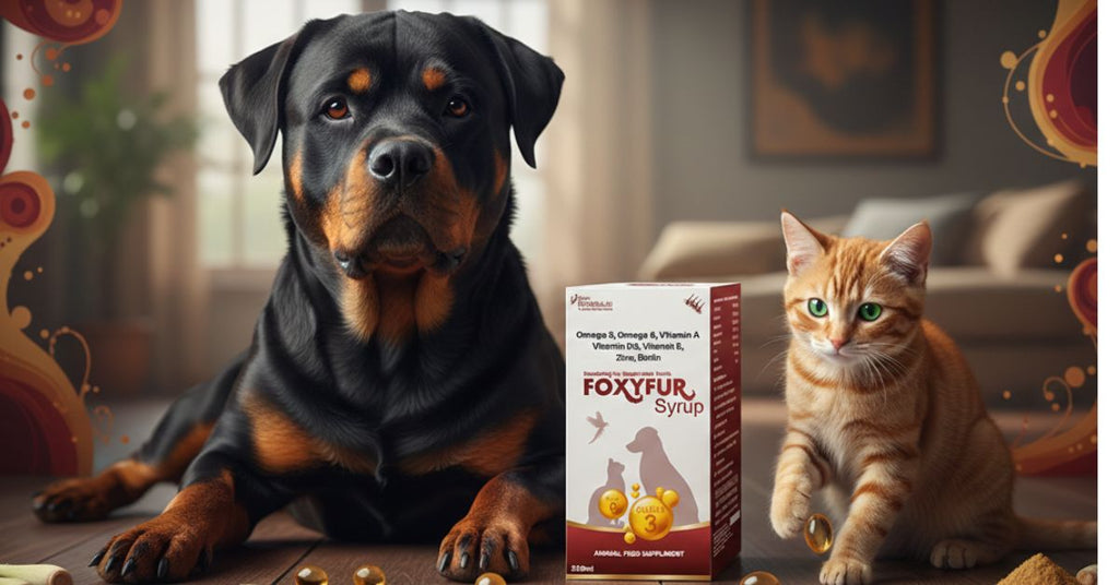 Swiss Biocare Foxyfur Syrup 250ml for Dogs & Cats â€“ Skin & Coat Supplement