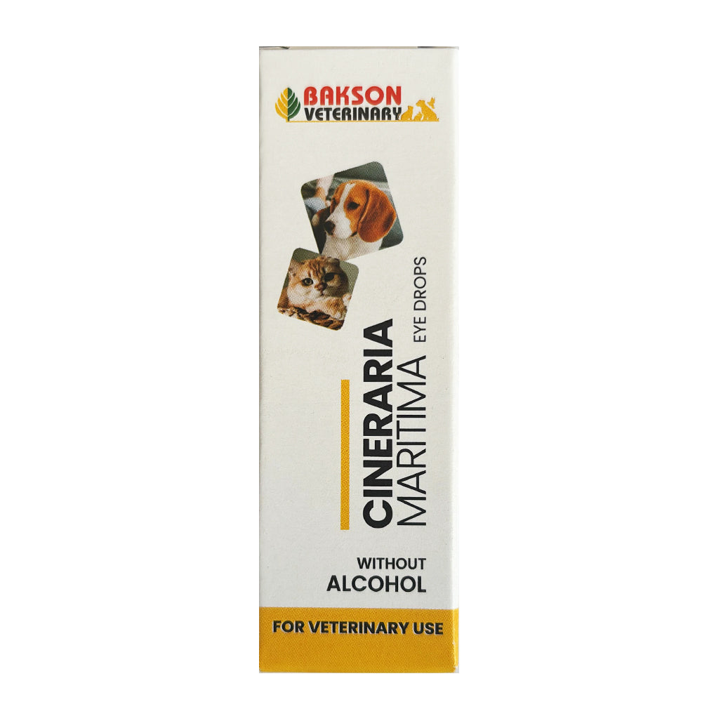 Bakson Cineraria Maritima Pet Eye Drops for Dogs & Cats | Natural Remedy for Cataract, Eye Infections & Clear Vision