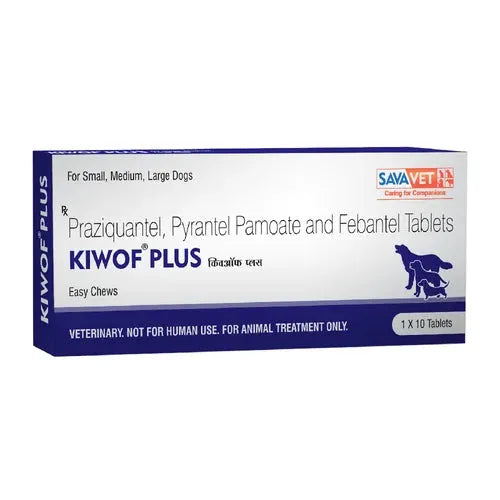 Savavet Kiwof Plus Dog Dewormer Tablets â€“ Dog Worm Medicine, Broad Spectrum Deworming, Pack of 10 Tablets