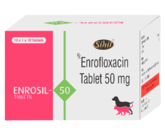 Sihil Enrosil 10's Tablets â€“ Enrofloxacin Antibiotic for Dogs & Cats | Effective Against Bacterial Infections