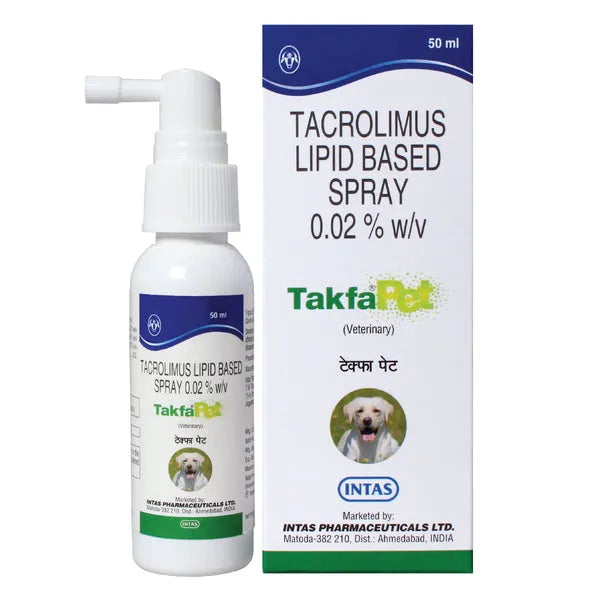 Intas Takfa Pet Spray for Dogs â€“ Tacrolimus Skin Care Spray 50ml
