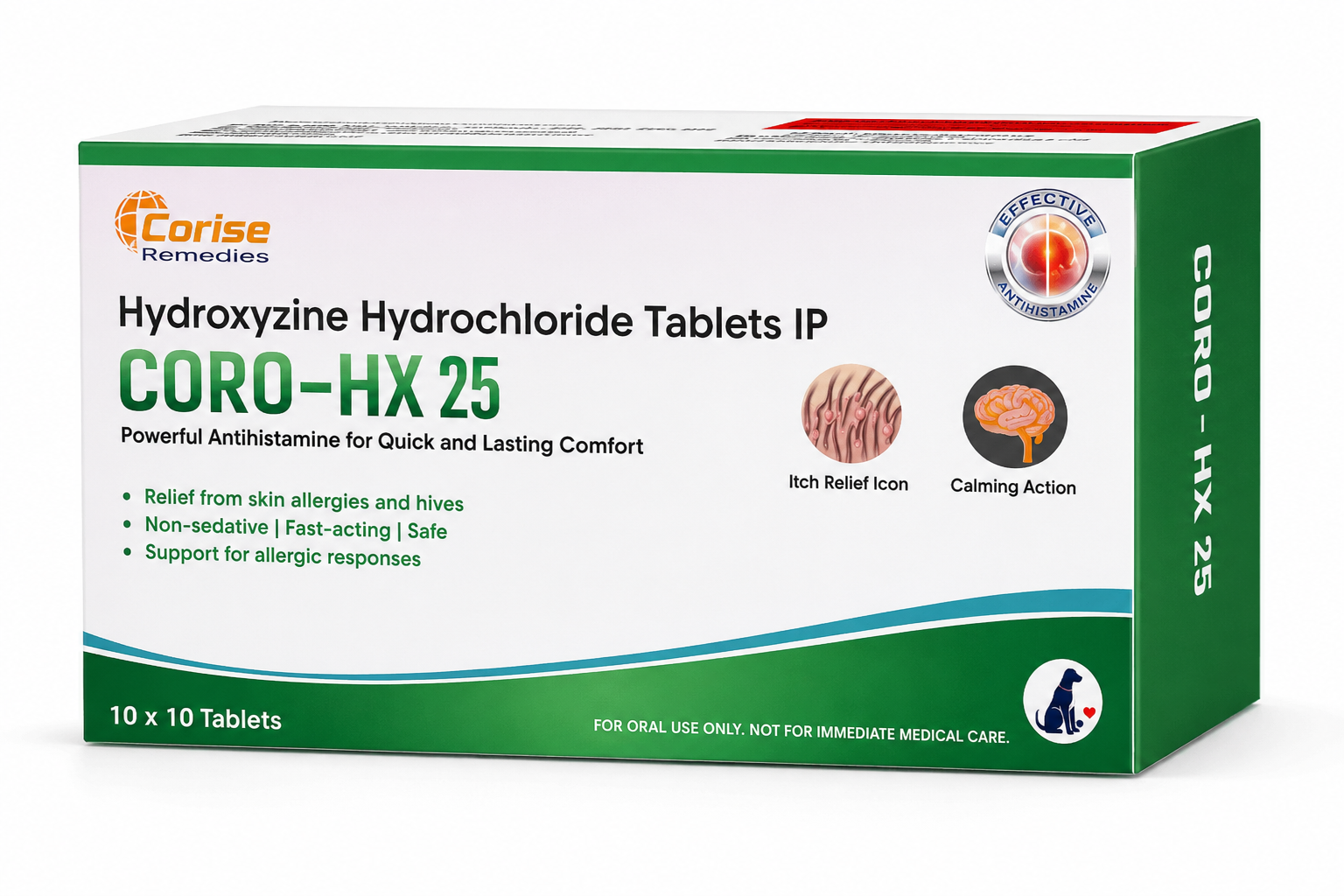 Corise Coro-HX for Pets - For Allergies, Itching & Skin Inflammation in Dogs & Cats