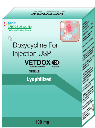 Swiss Biocare Vetdox Doxycycline Injection 100mg / 200mg