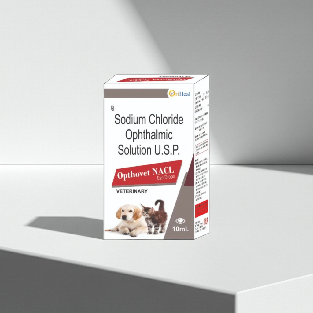 Oriheal Opthovet Nacl Eye Drops for Dogs & Cats | Sterile Eye Care Solution for Daily Eye Hygiene