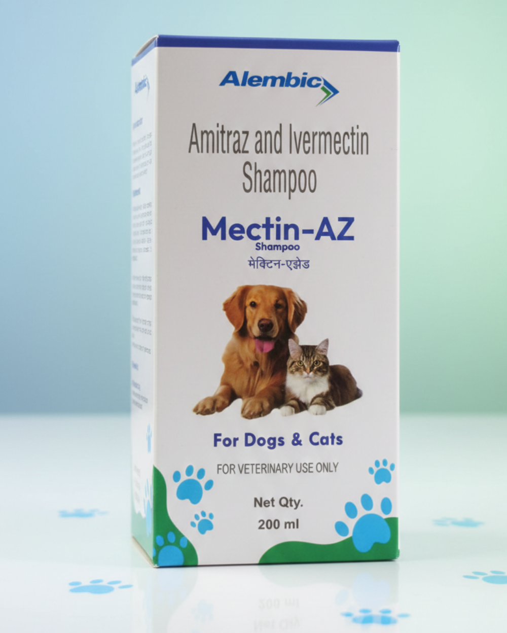 Alembic Mectin-Az Medicated Parasiteâ€‘Control Shampoo 200ml for Dogs & Cats  â€“ Treats Mange, Ticks & Fleas