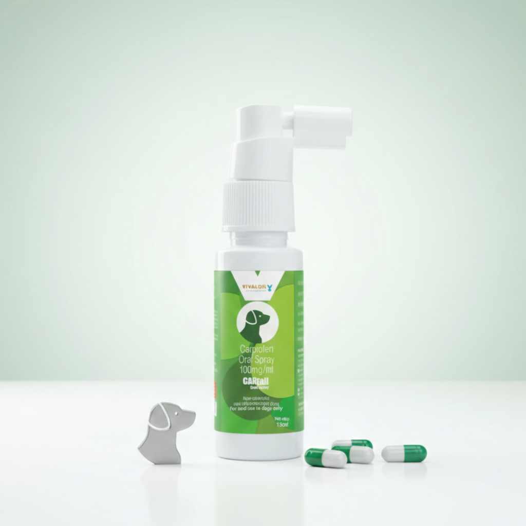 Vivaldis Cartail (Carprofen) Oral Spray for Dogs â€“ Fast Pain Relief & Anti-Inflammatory Dog Medicine, 15ml