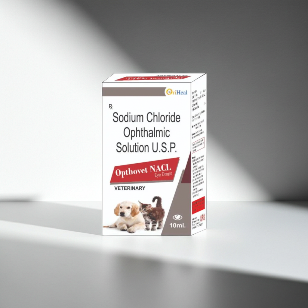Oriheal Opthovet Nacl Eye Drops for Dogs & Cats | Sterile Eye Care Solution for Daily Eye Hygiene