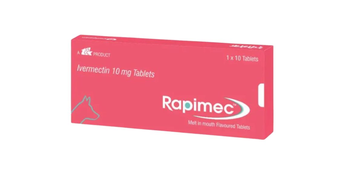TTK Rapimec Tablet for Dogs â€“ Ivermectin Deworming & Anti-Parasitic Treatment - 10 mg