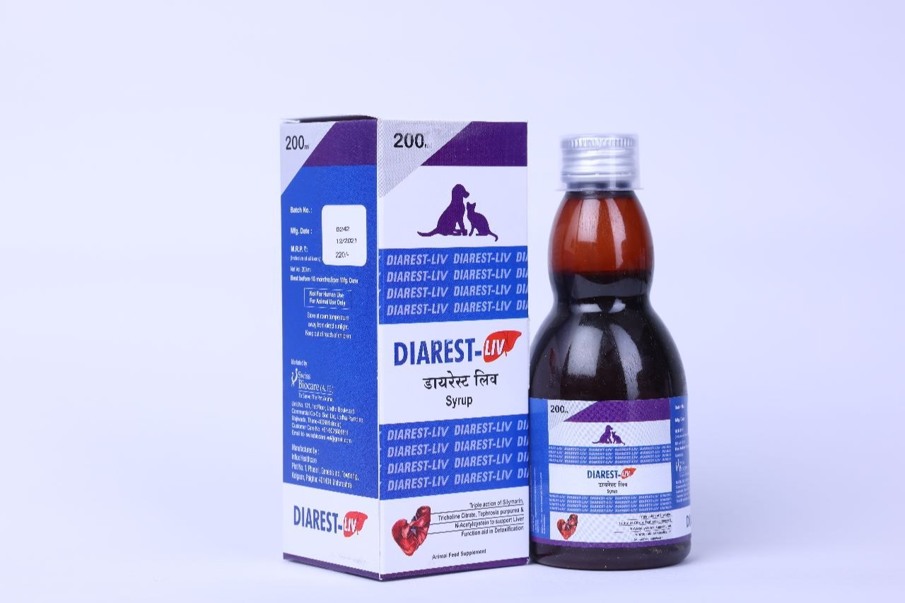 Corise Diarest LIV Syrup 225ml for Dogs & Cats â€“ Liver Support Tonic for Pets