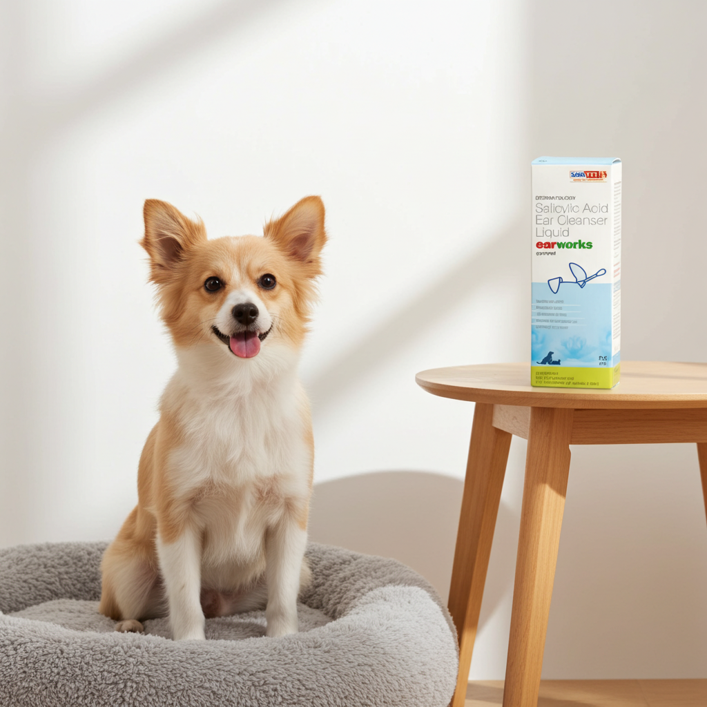 Savavet Earworks Ear Cleanser for Dogs & Cats â€“ Salicylic Acid Ear Cleaning Solution, Pet Ear Care & Infection Prevention