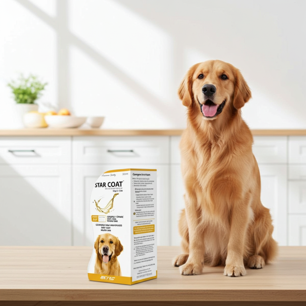 Skyec StarCoat 200ml â€“ Omega 3 & 6 Coat Supplement for Dogs & Cats | Skin Health, Shiny Coat & Anti-Shedding Formula