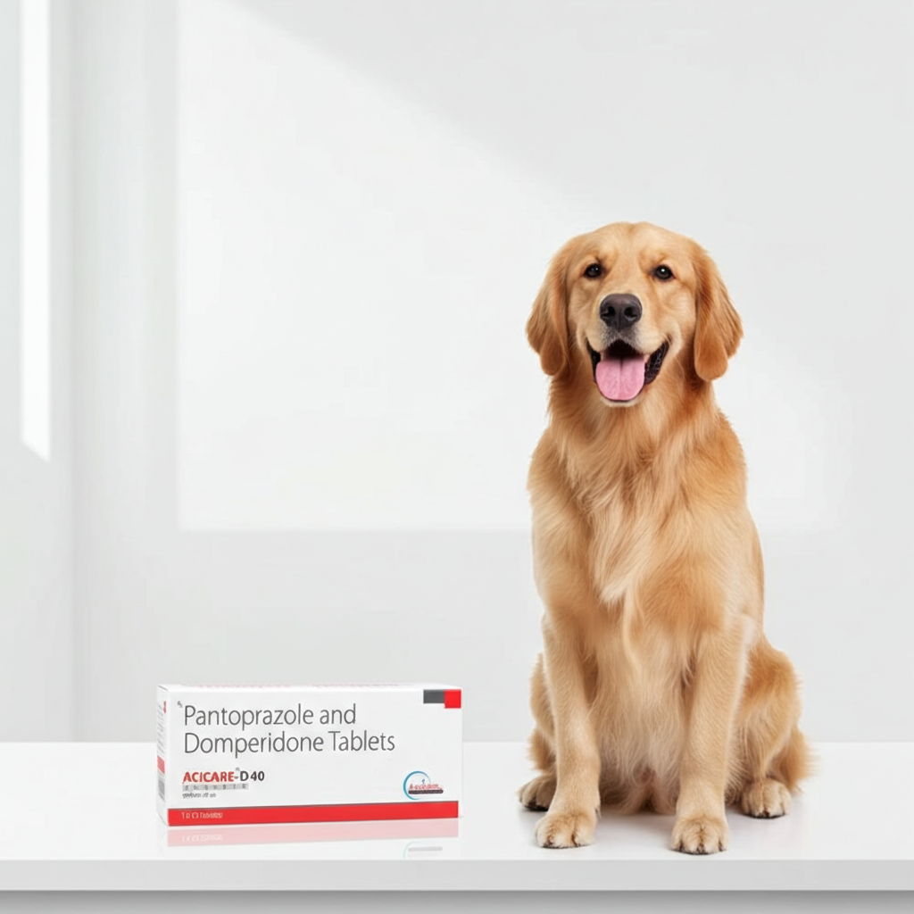 Assurem Acicare-D 40mg Veterinary Antacid Tablets for Dogs & Cats | Gastric Acid Control, Anti-Reflux & Digestive Support