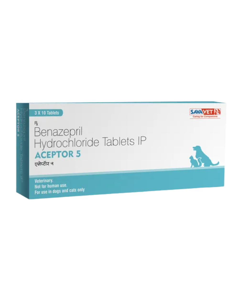 Savavet Aceptor Benazepril Hydrochloride Tablets for Dogs & Cats â€“ Heart & Kidney Support Vet Medicine (Pack of 10 Tablets)