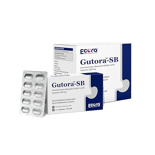 Ecora Corise Gutora-SB 250mg Saccharomyces Boulardii Capsules for Dogs & Cats | Probiotic Yeast