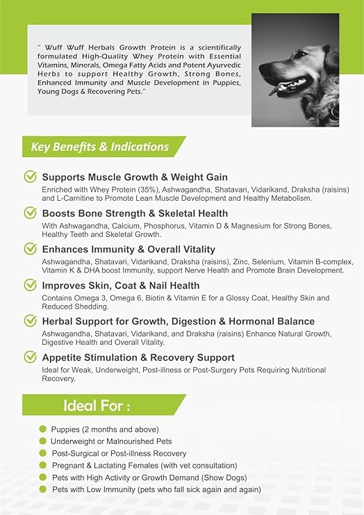 Oriheal Herbals Growth Protein Powder for Dogs | 300gm