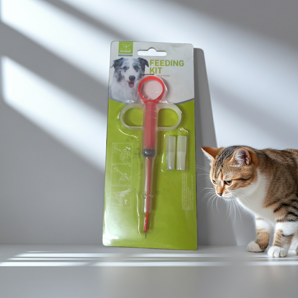 Nunbell Pet Medicine Feeder | Safe Oral Feeding Syringe Kit for Dogs, Cats, Puppies & Kittens