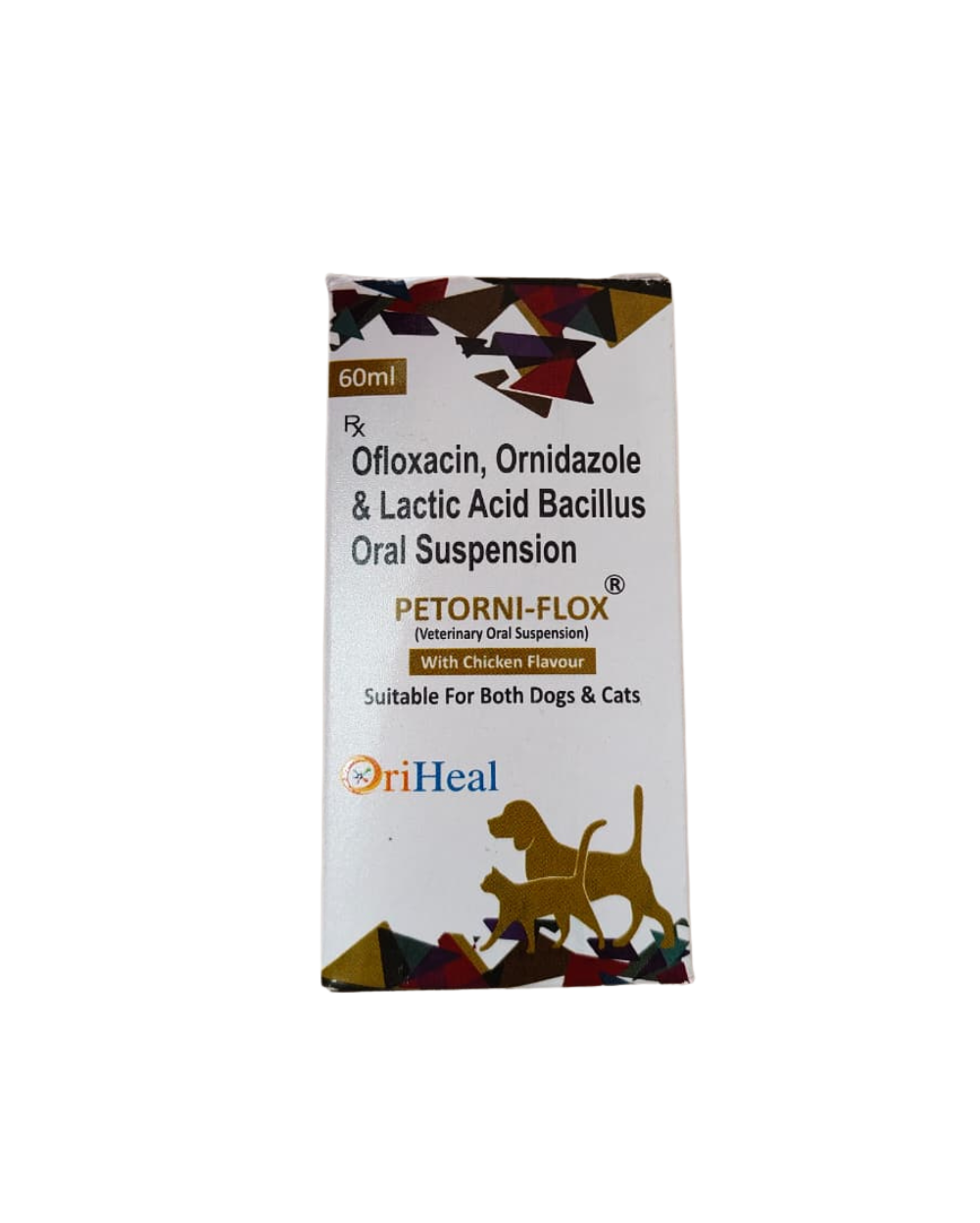 Oriheal Petorni-Flox Oral Suspension 60ML â€“ Broad-Spectrum Antibiotic for Dogs & Cats | Fast Relief from Bacterial Infections