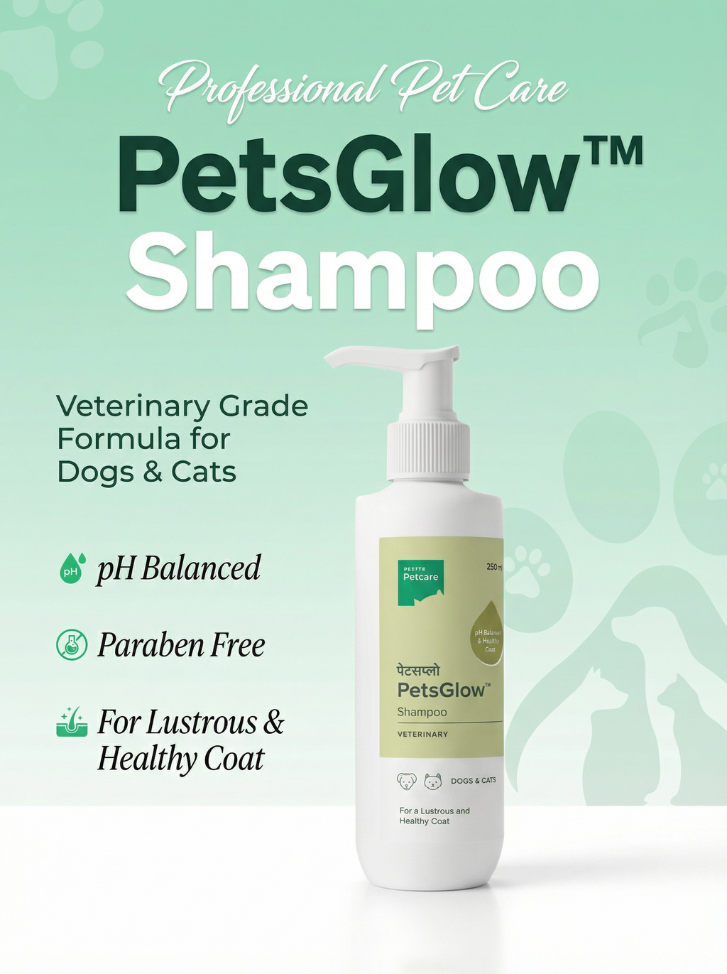 Hester Petsglow Pet Shampoo for Dogs & Cats