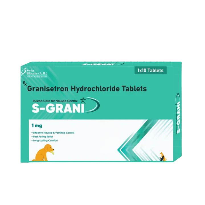 Swiss Biocare S-GRANI Tablet Granisetron 1mg for Dogs & Cats