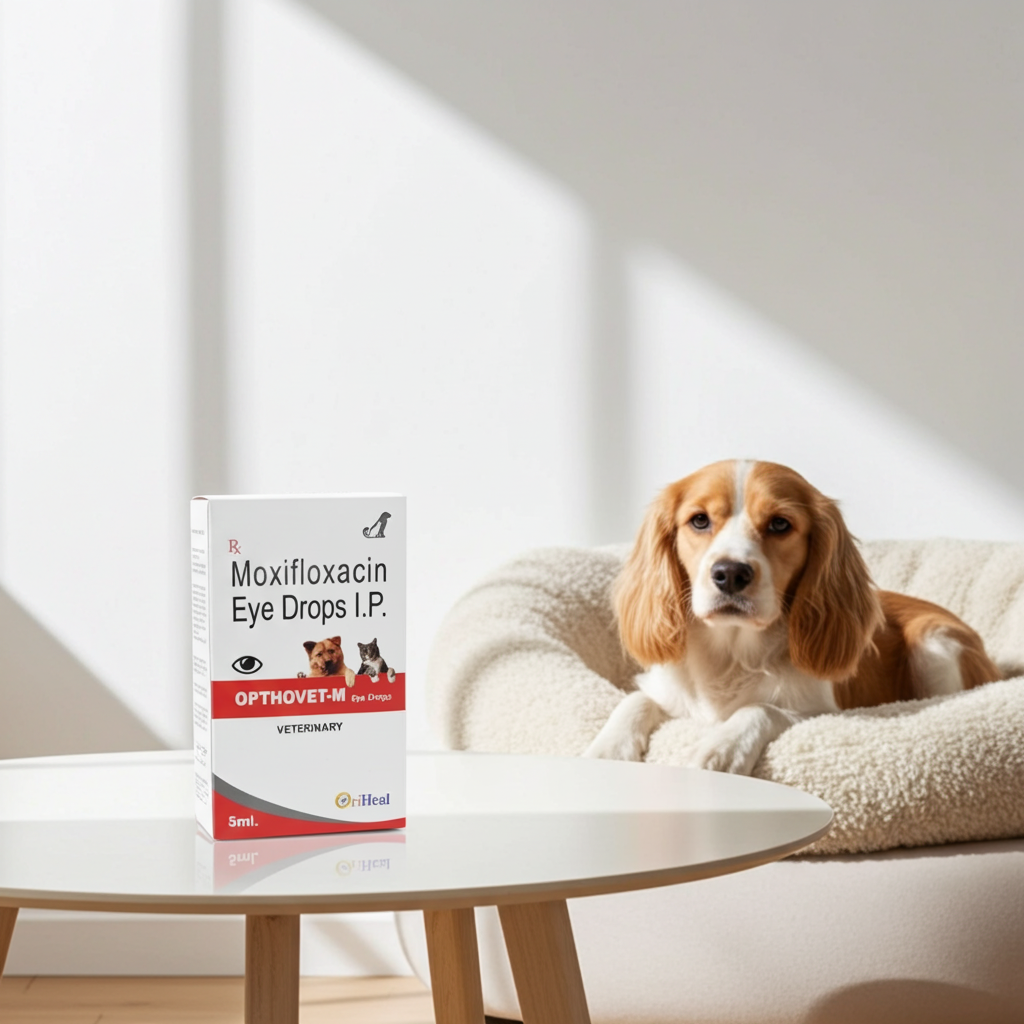 Oriheal Opthovet M Eye Drops for Dogs & Cats | Pet Eye Care & Hygiene Support Solution